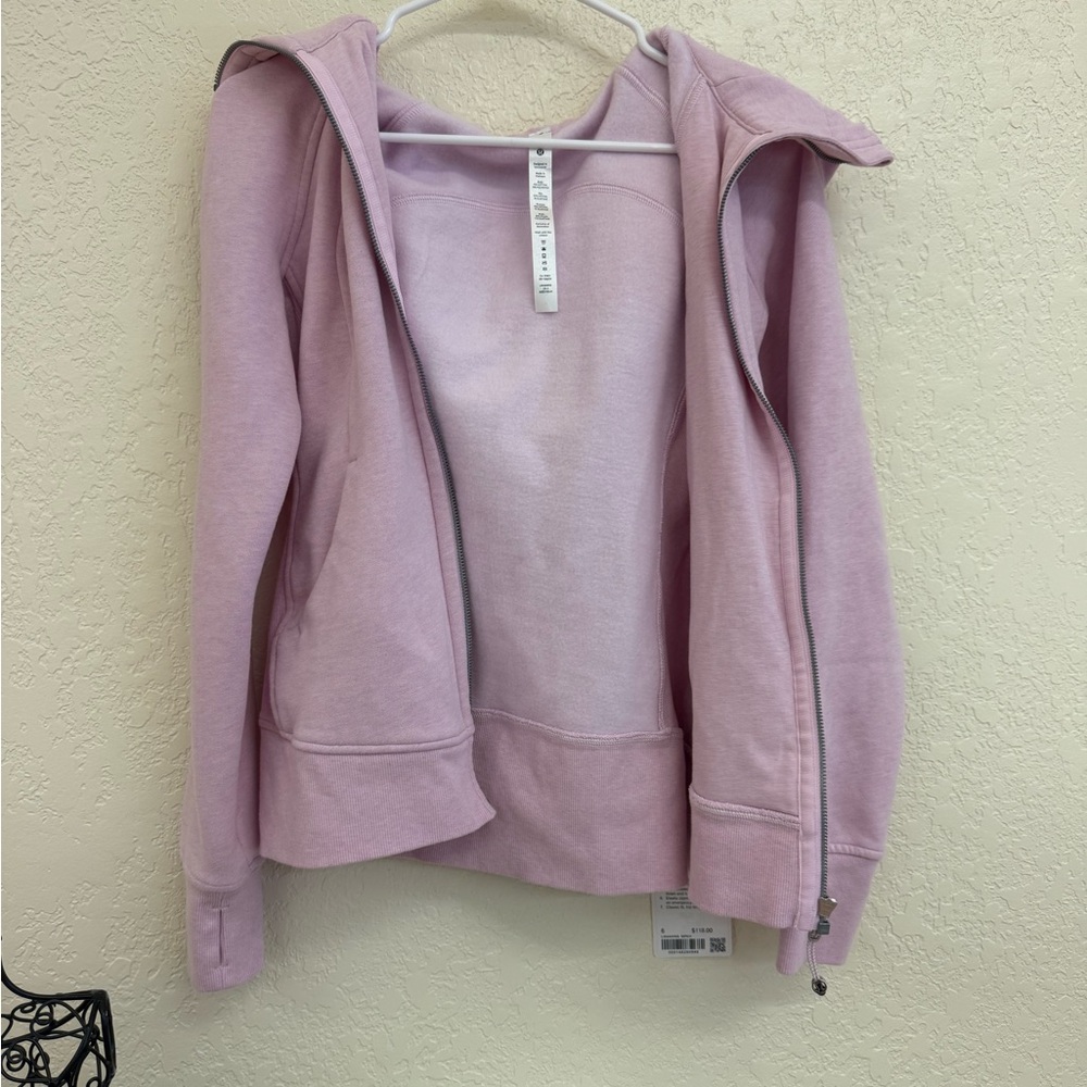Brand New never been worn Lululemon Athletica Light Pink Zip-Up Hoodie